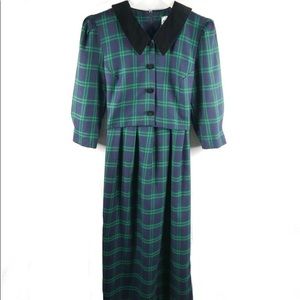 (SOLD) Miss Dorby Petites Vintage Plaid Dress